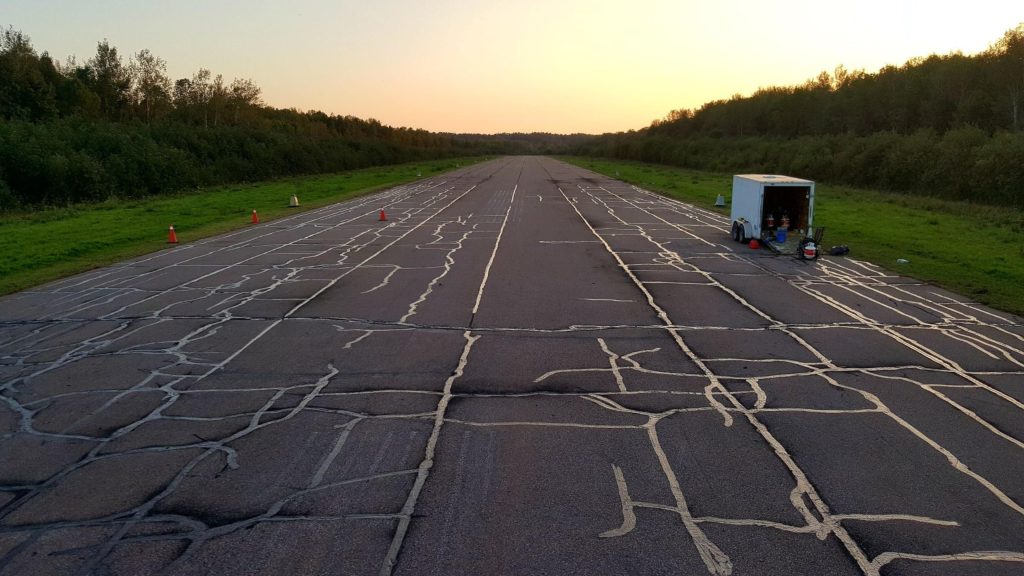 EverLine Coatings and Services Asphalt Crack Filling Services on airport runway