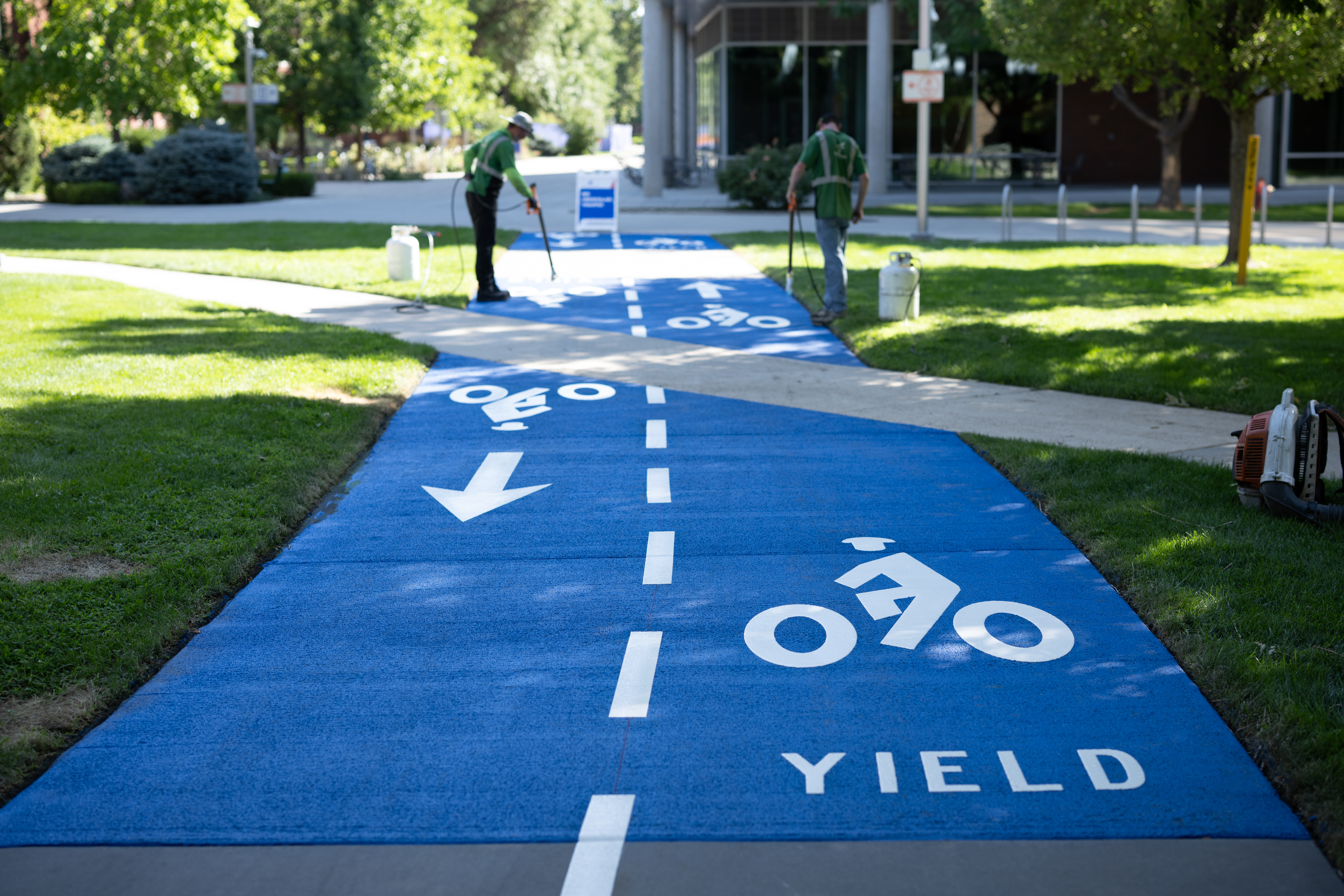 EverLine Completes Boise State Project with Custom Stenciling