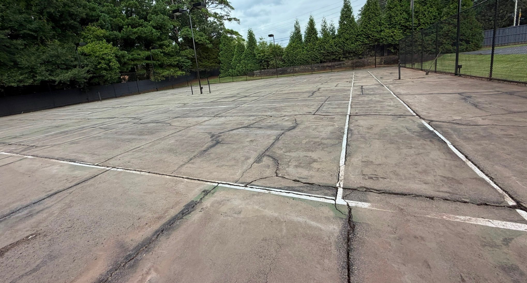 tennis court professional athletic court line painting